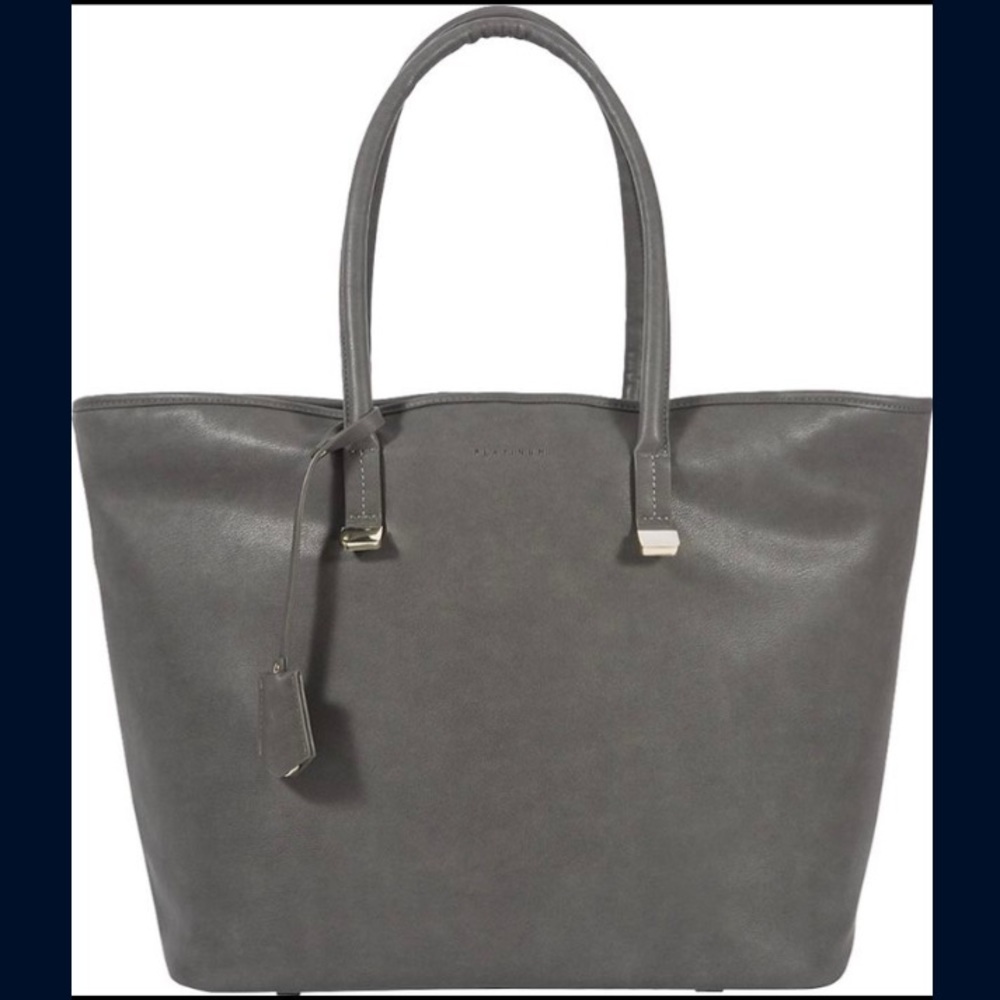 Platinum laptop purse grey